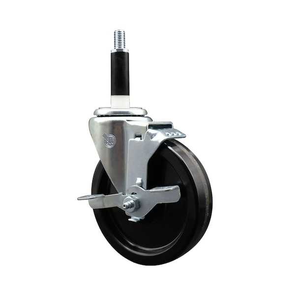 5'' Phenolic Swivel 7/8'' Expanding Stem Caster with Brake
